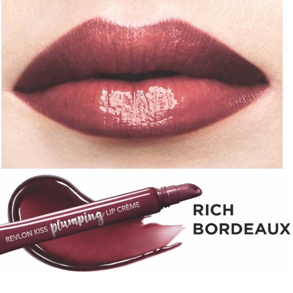 Sealed Revlon Kiss Plumping Lip Creme Rich Bordeaux